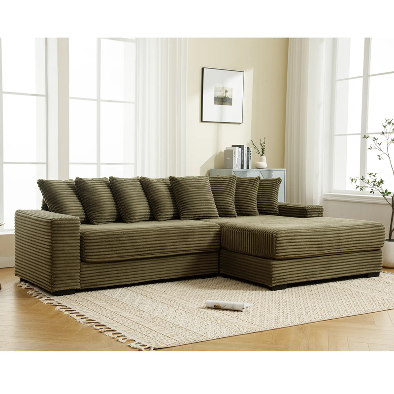 Oversized Two-Piece L-Shaped Sofa by HouseOfZazla