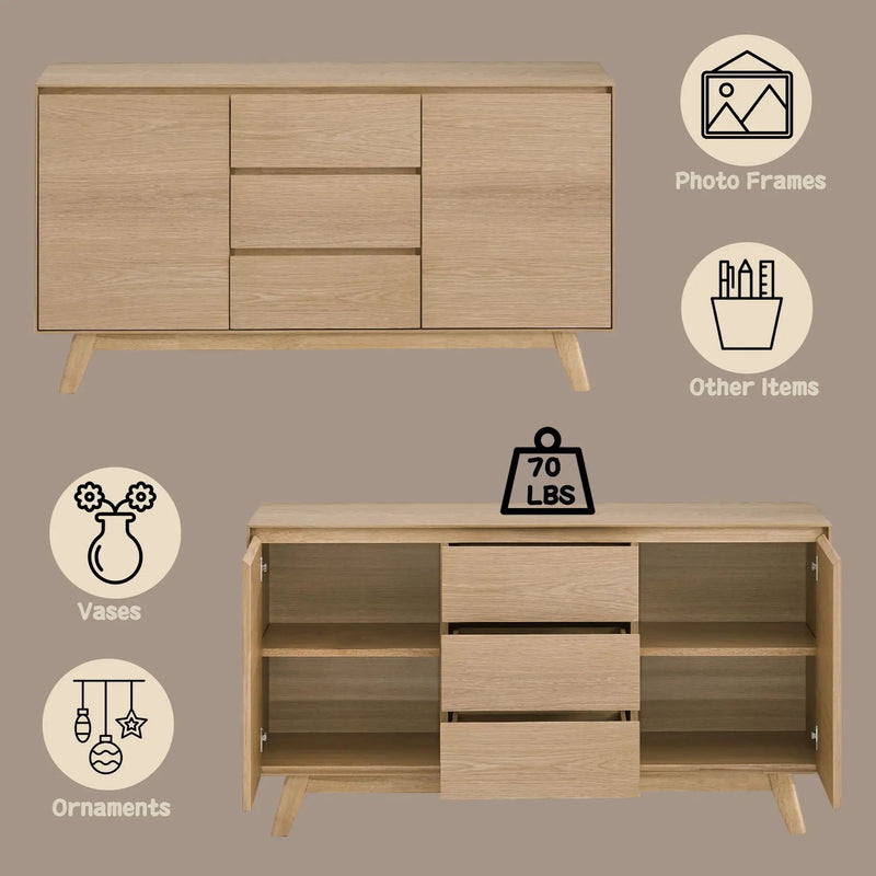 Kasem - Server - Oak by Unique Piece Furniture