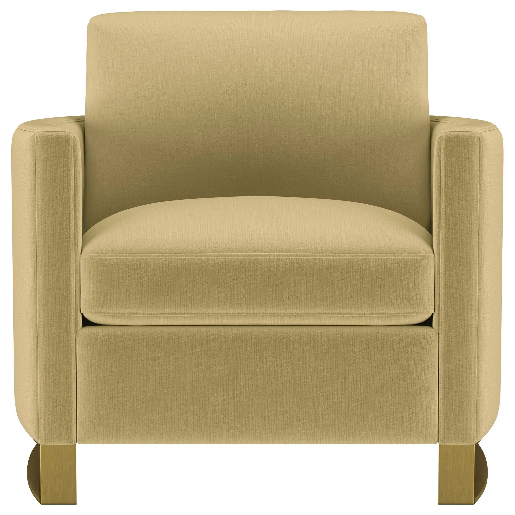 Corliss Upholstered Curved Track Arm Chair Camel by Unique Piece Furniture