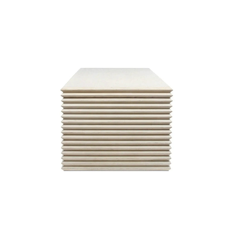 Veda - Geometric Waterfall Dining Table - White by HouseOfZazla