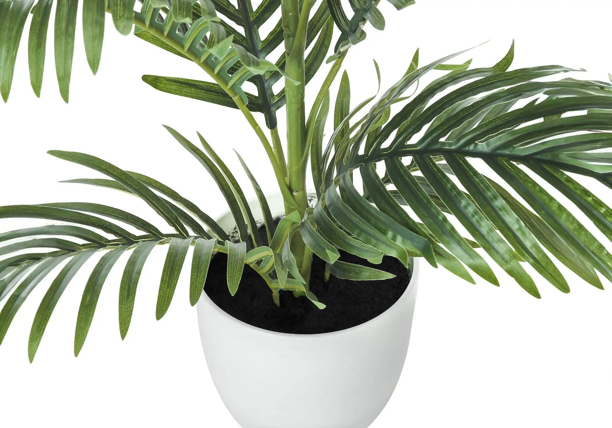28" Tall, Artificial Plant, Palm Tree, Indoor, Faux, Fake, Floor, Greenery, Potted, Real Touch, Decorative - Green / White by Unique Piece Furniture