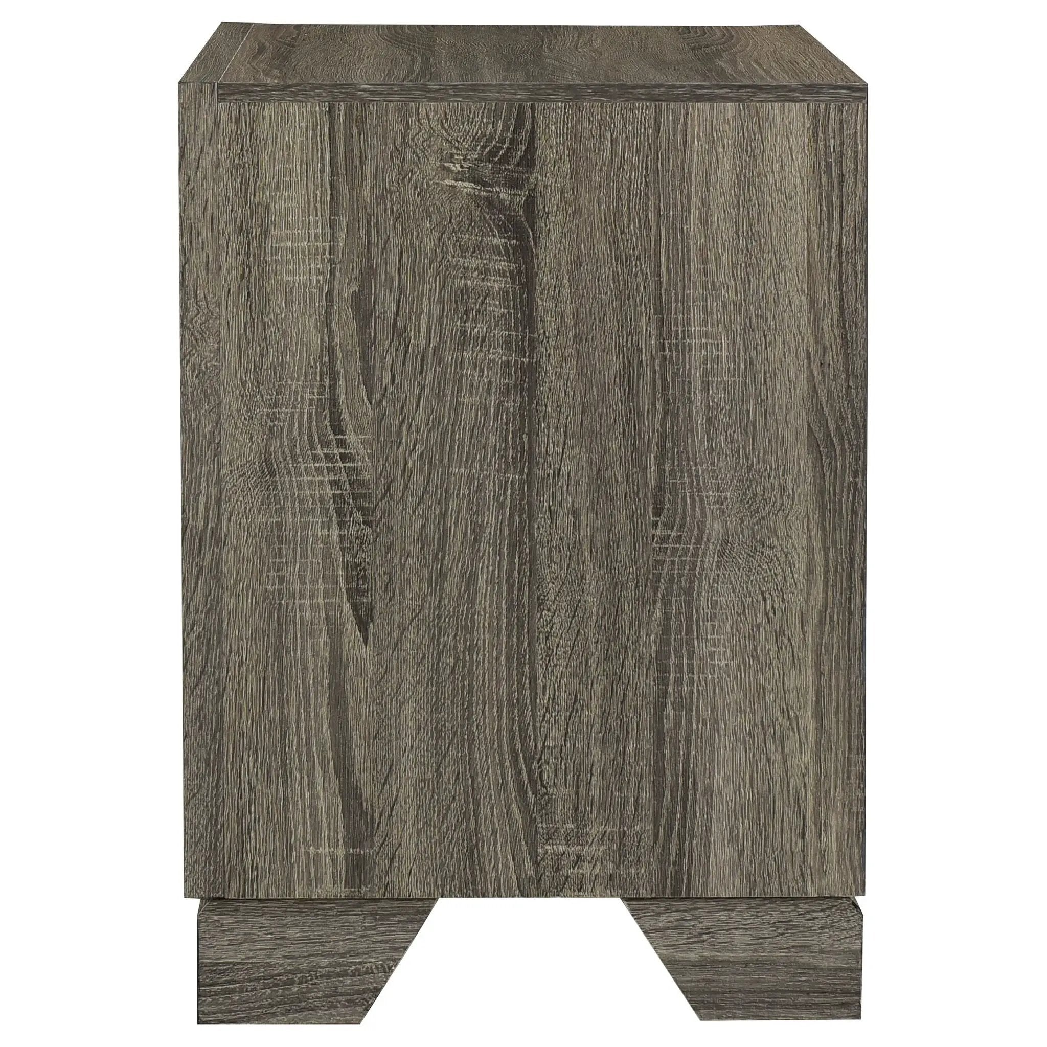 Wright 2-drawer Nightstand Bedside Table Brown Oak by Unique Piece Furniture