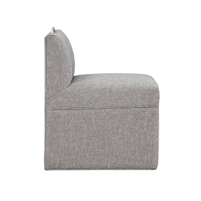Della - Upholstered Castered Chair - Gray by HouseOfZazla