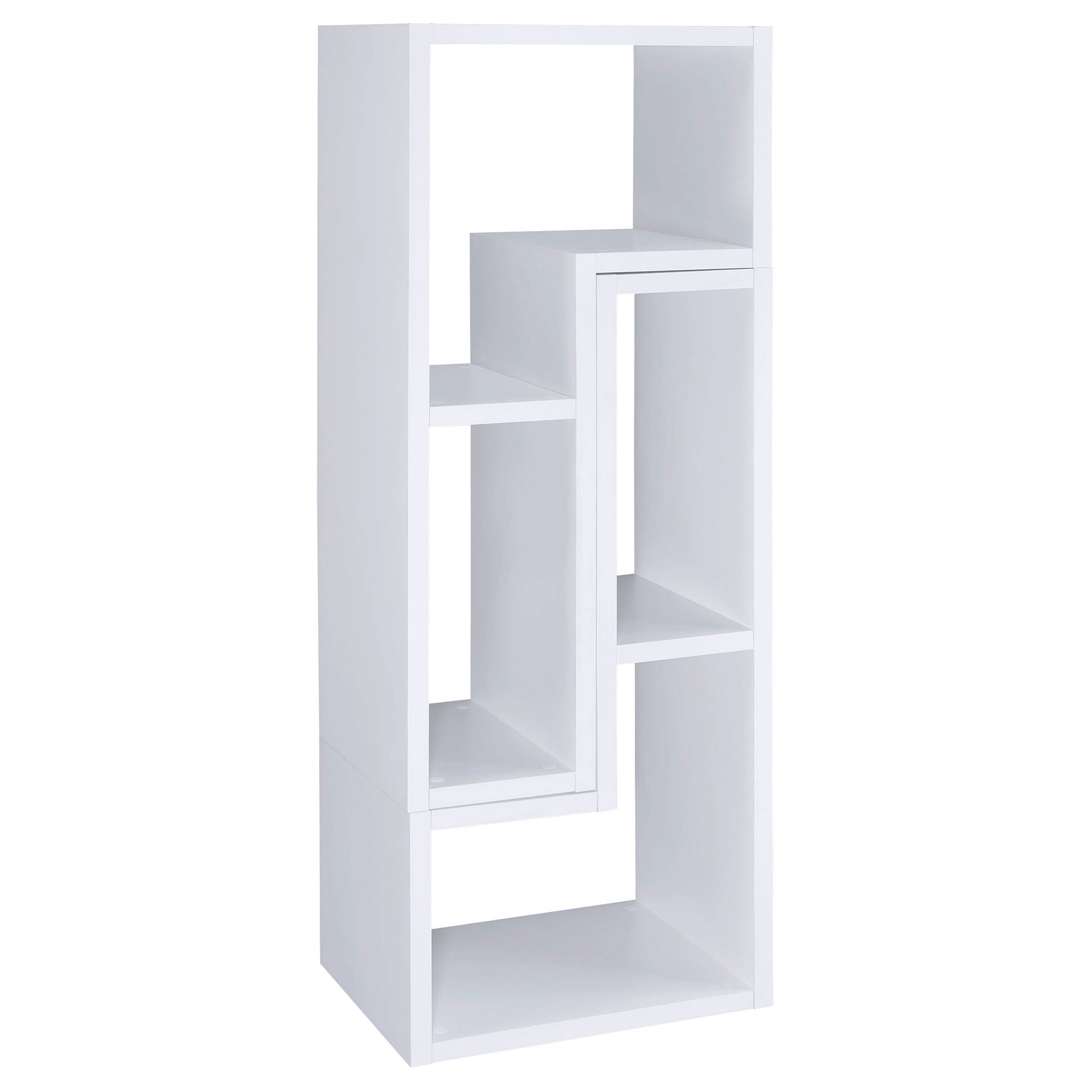 Convertable L-Shaped Bookcase With Open Shelves - White by HouseOfZazla
