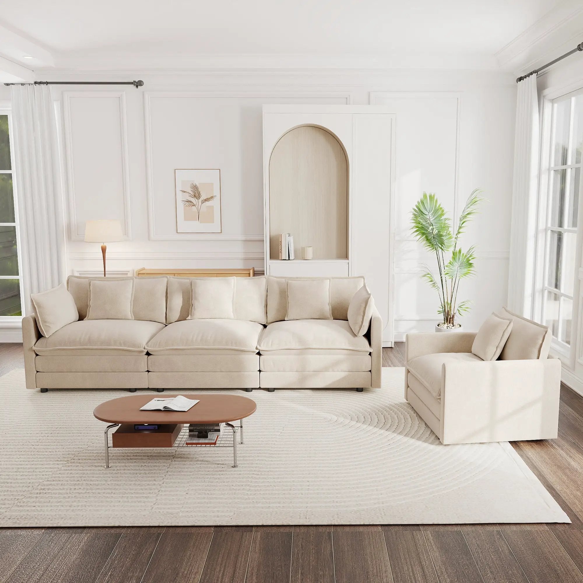 2-Piece Upholstered Sofa Set by HouseOfZazla