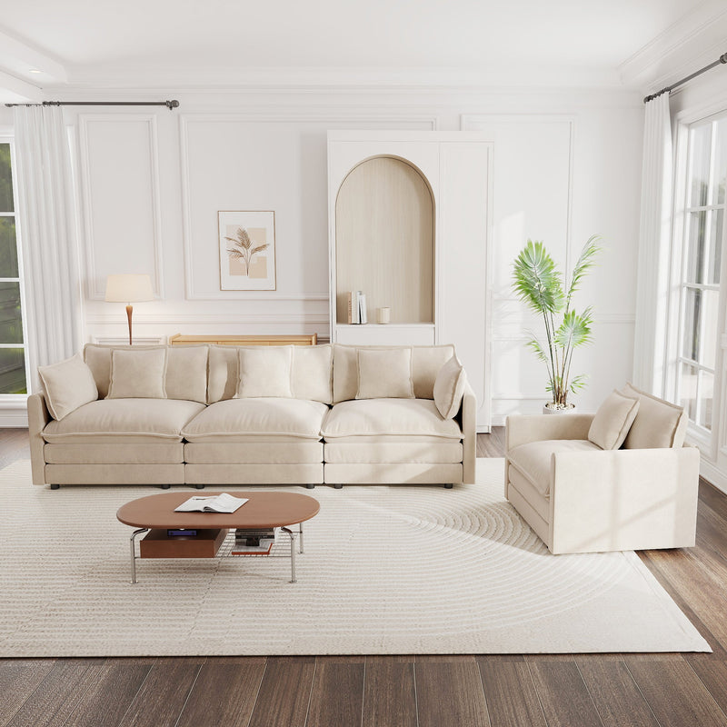 2-Piece Upholstered Sofa Set - Modern Sofa Couches Set by HouseOfZazla