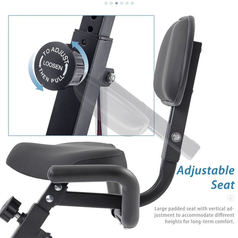Exercise Bike Folding Stationary Bikes For Home With 16 Level Magnetic Resistance by HouseOfZazla