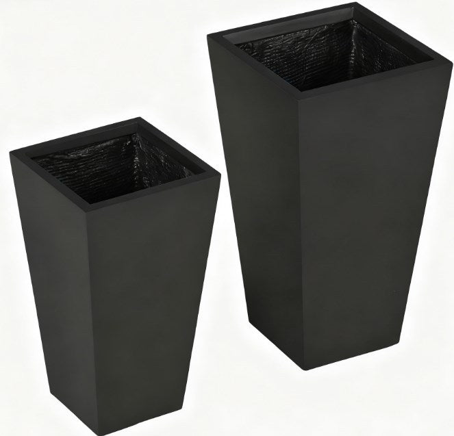 Tall Plant Pot 2-Pack Outdoor Planter Set with Drainage Holes by HouseOfZazla