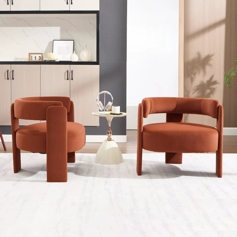 Accent Chair for Living Room, Velvet Comfy Single Sofa Chair by HouseOfZazla