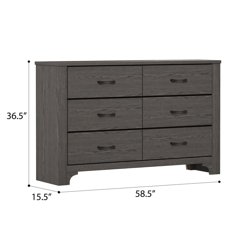 6 Drawer Dresser - Brown by HouseOfZazla