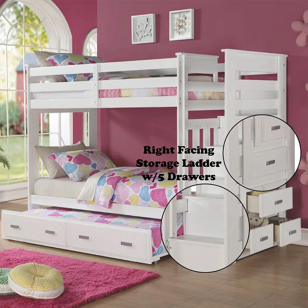 Allentown - Bunk Bed w/Storage Ladder & Trundle by Unique Piece Furniture