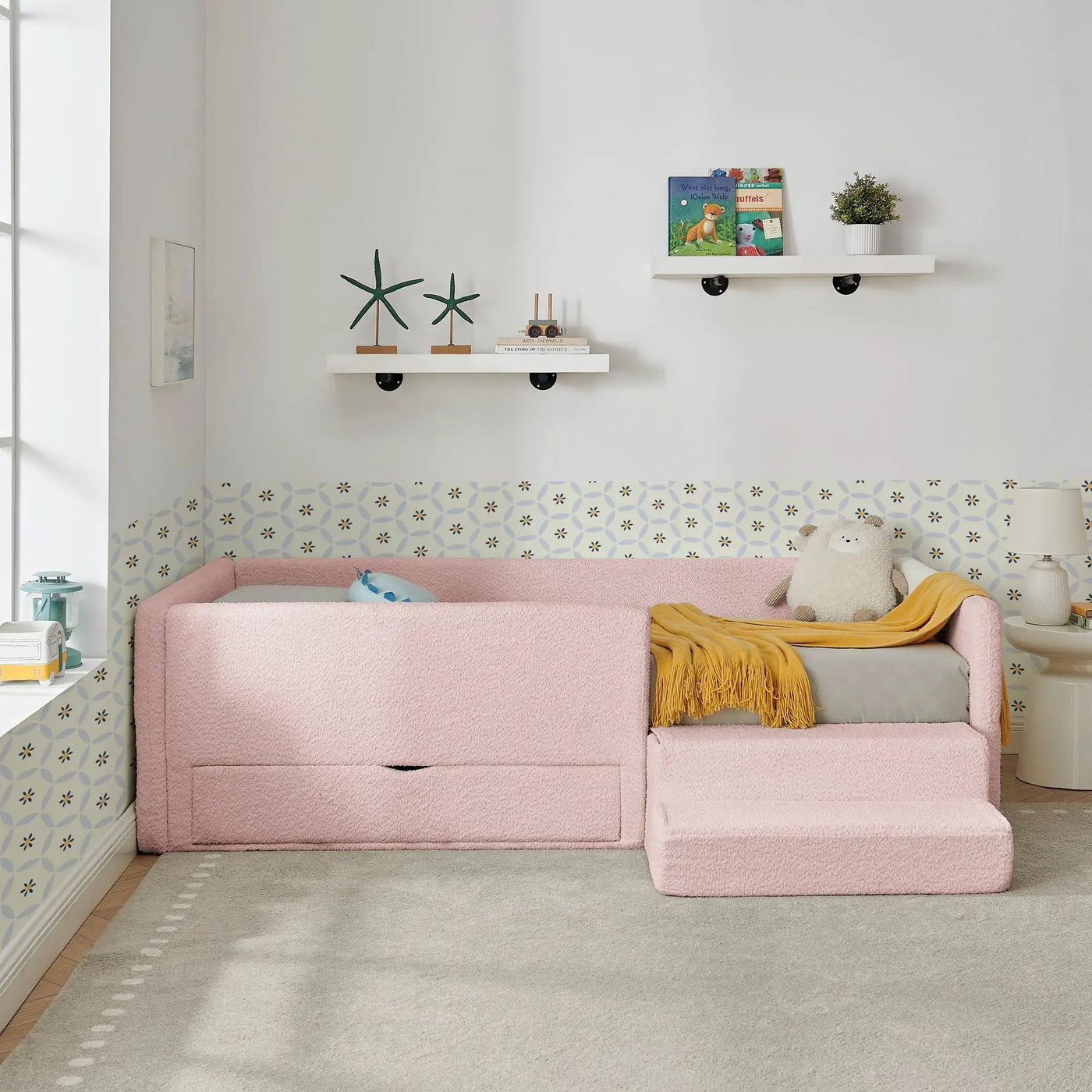 Safe Kids Bed With Guardrails And Storage by Unique Piece Furniture