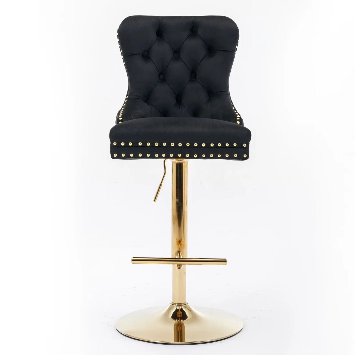 Thick Swivel Barstools Adjusatble Seat Height From 25-33", Modern Upholstered Bar Stools With Backs Comfortable Tufted For Home Pub And Kitchen Island (Set of 2) by Unique Piece Furniture