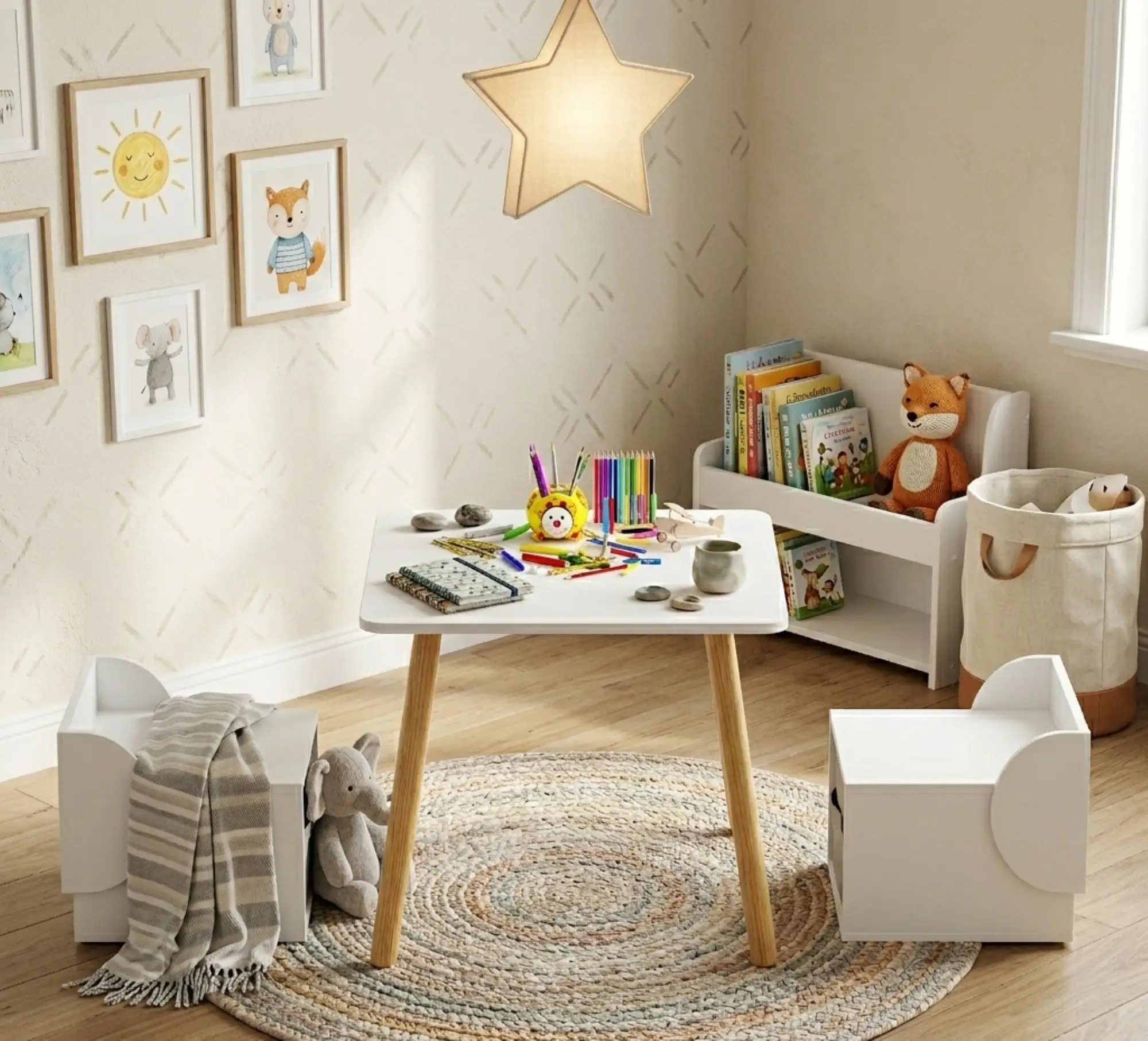 Kids Table and 2 Chair Set with Storage Bins by HouseOfZazla