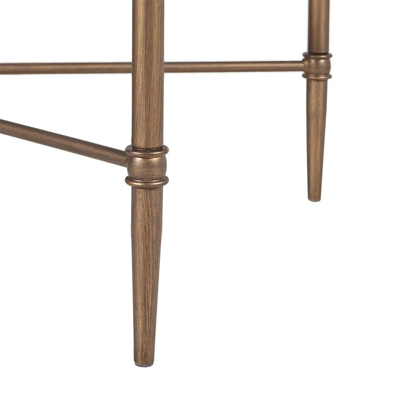 Metal Rectangle Coffee Table With Tempered Glass Top - Bronze by Unique Piece Furniture