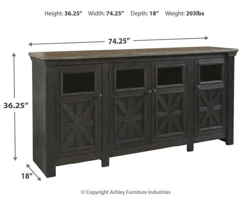 Tyler Creek - Extra Large TV Stand - Black / Gray by Unique Piece Furniture