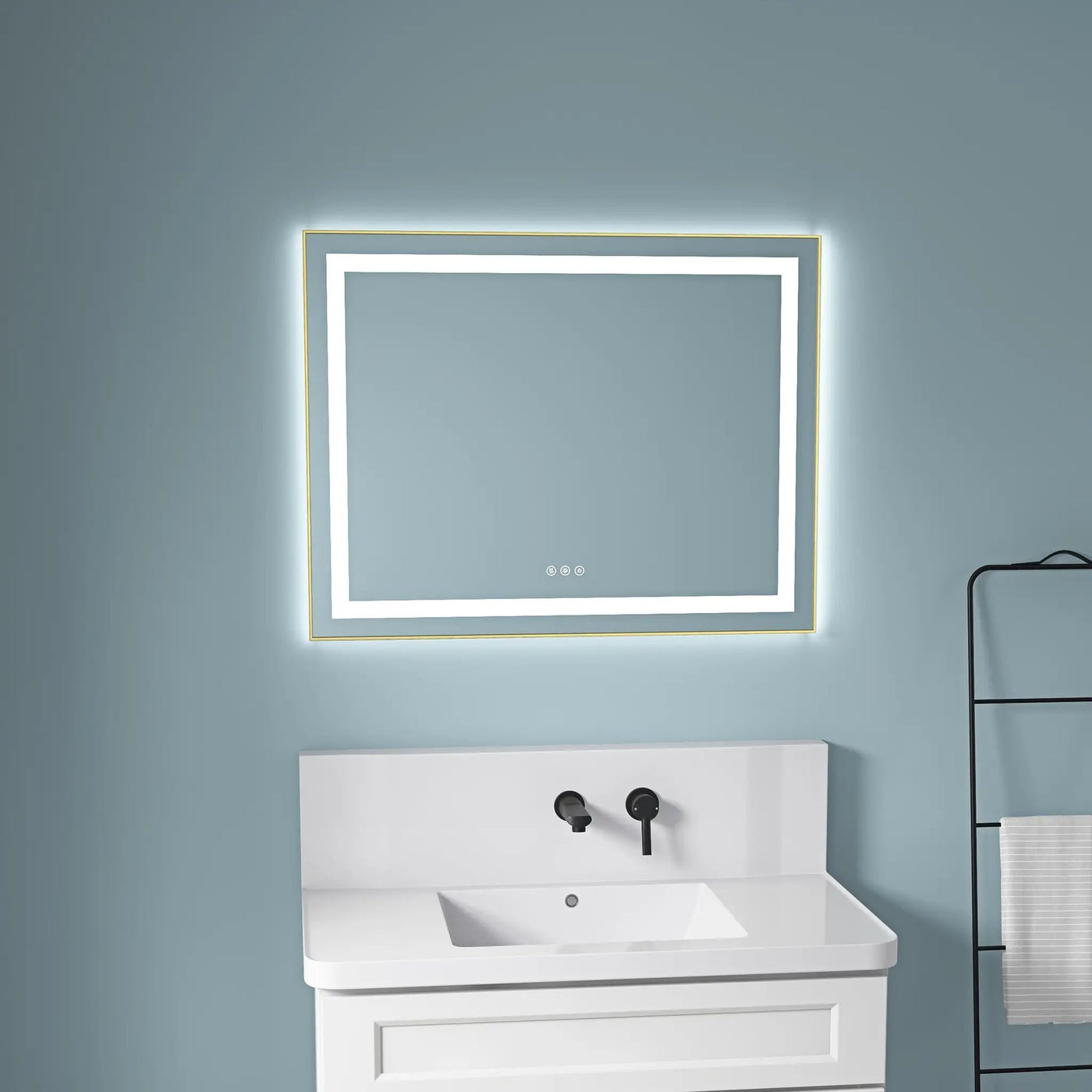 36" x 28" LED Bathroom Mirror with Front and Backlight by HouseOfZazla