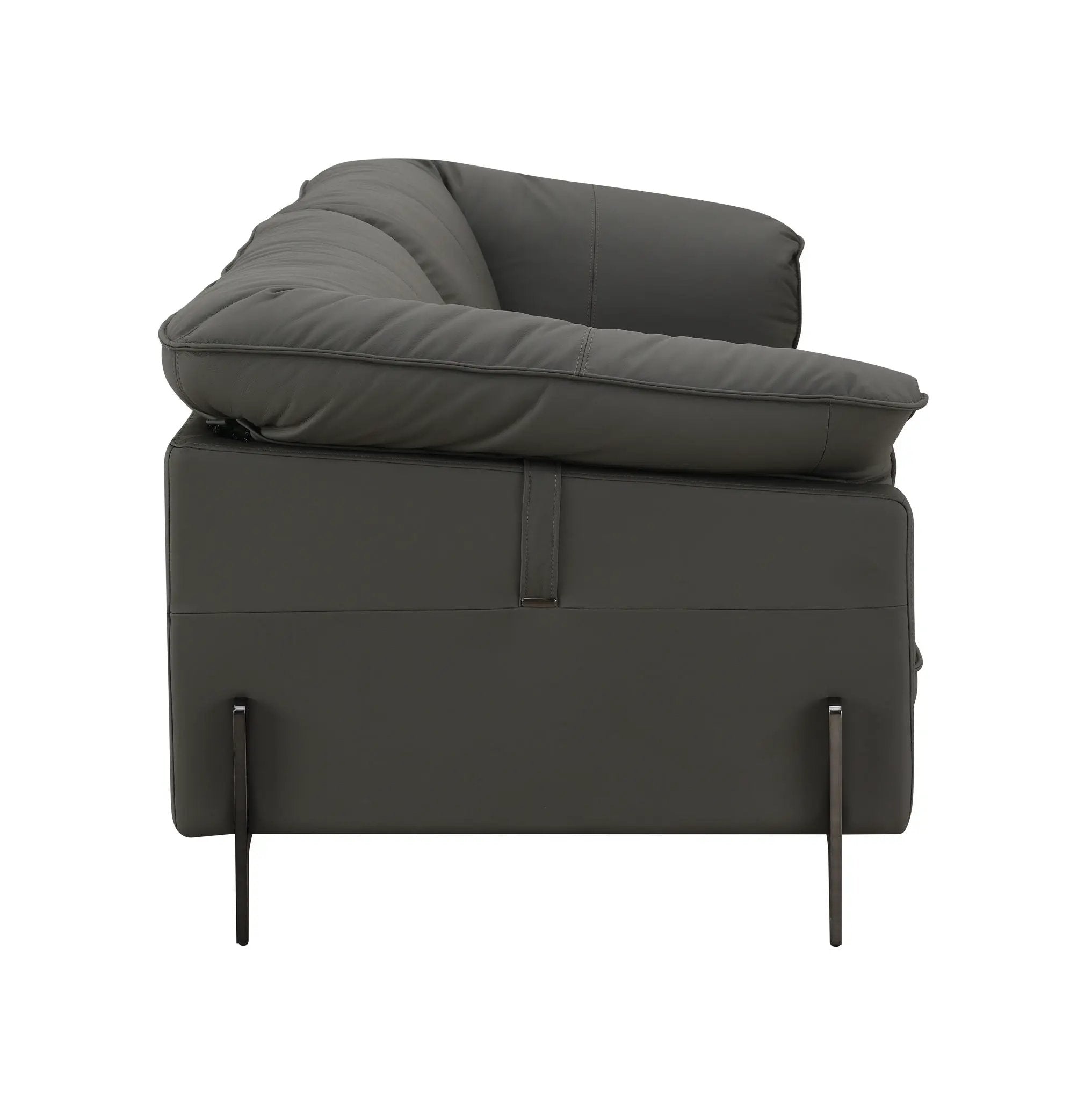 Tadi - Top Grain Leather Sofa - Black by HouseOfZazla