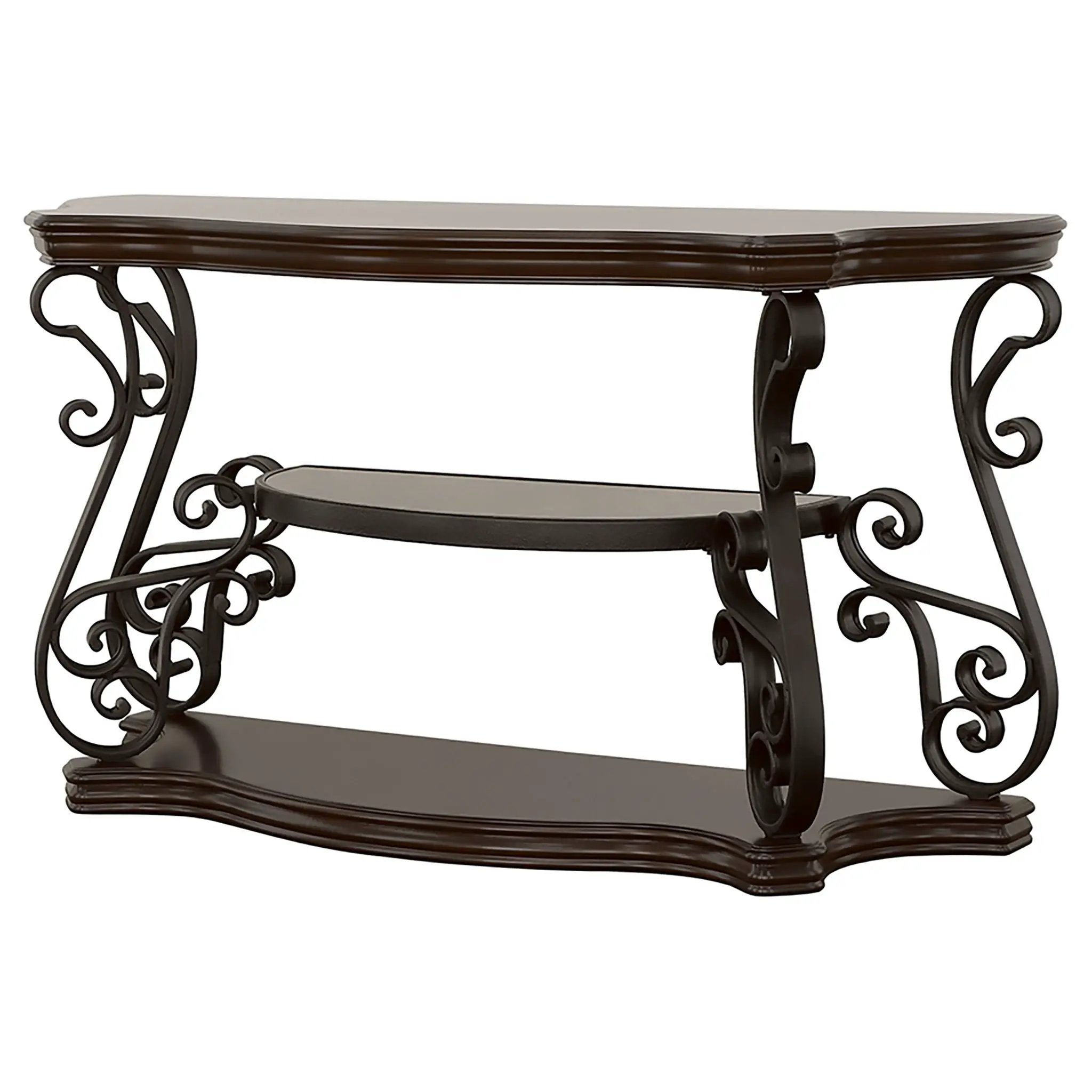 Gretta - Merlot 2 Shelf Sofa Console Table - Brown by HouseOfZazla