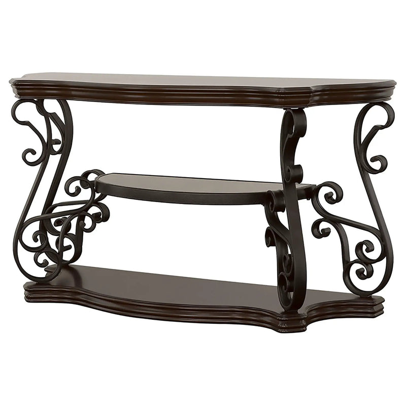 Gretta - Merlot 2 Shelf Sofa Console Table - Brown by HouseOfZazla