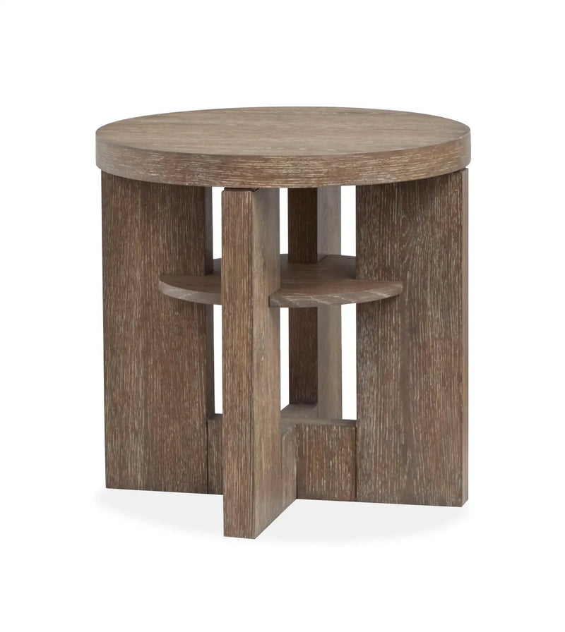 Cypress - Round End Table - Spiced Brown by Unique Piece Furniture