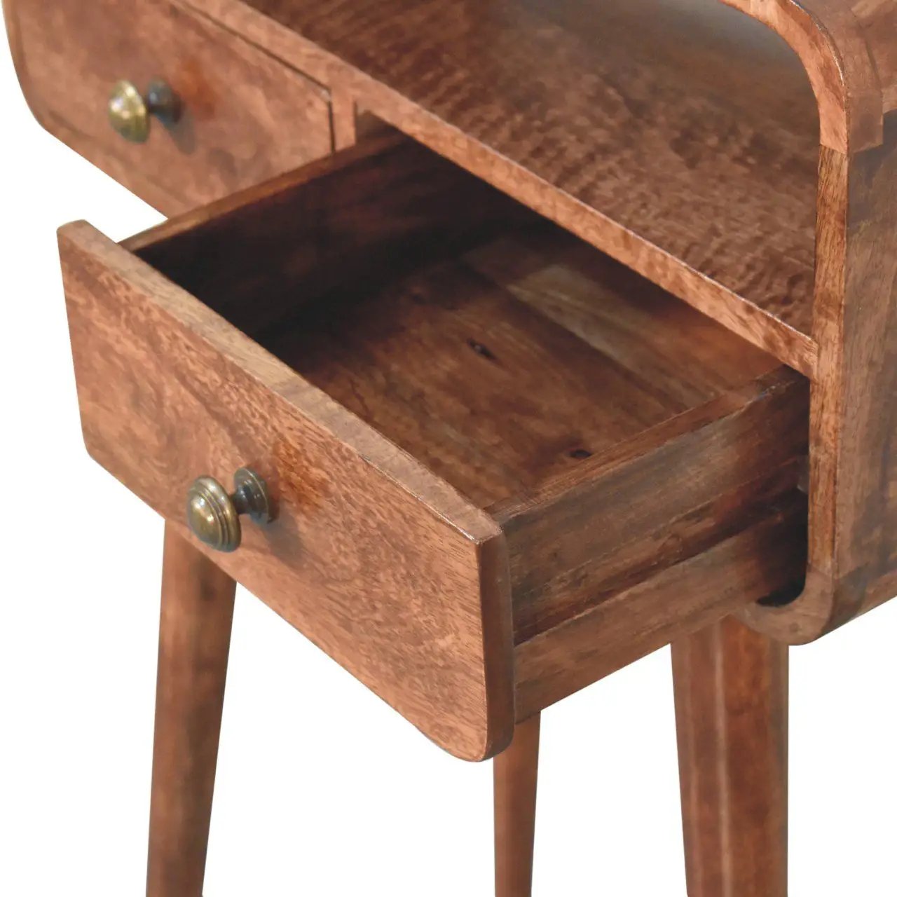 Solid Wood Curved Console Table by Unique Piece Furniture