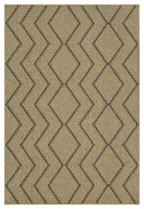 Earth GC_NTL1010 Jute/Black Indoor/Outdoor Area Rug