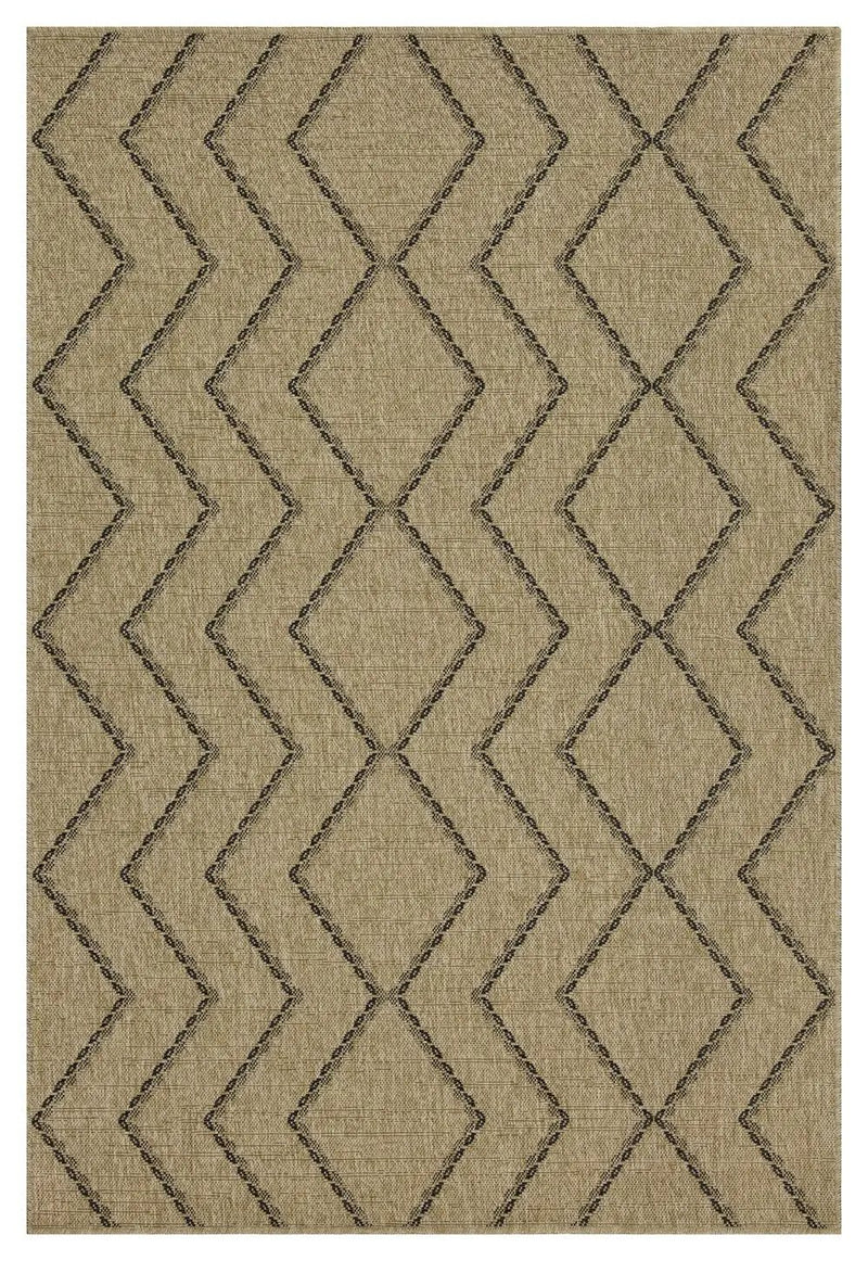 Earth GC_NTL1010 Jute/Black Indoor/Outdoor Area Rug by HouseOfZazla