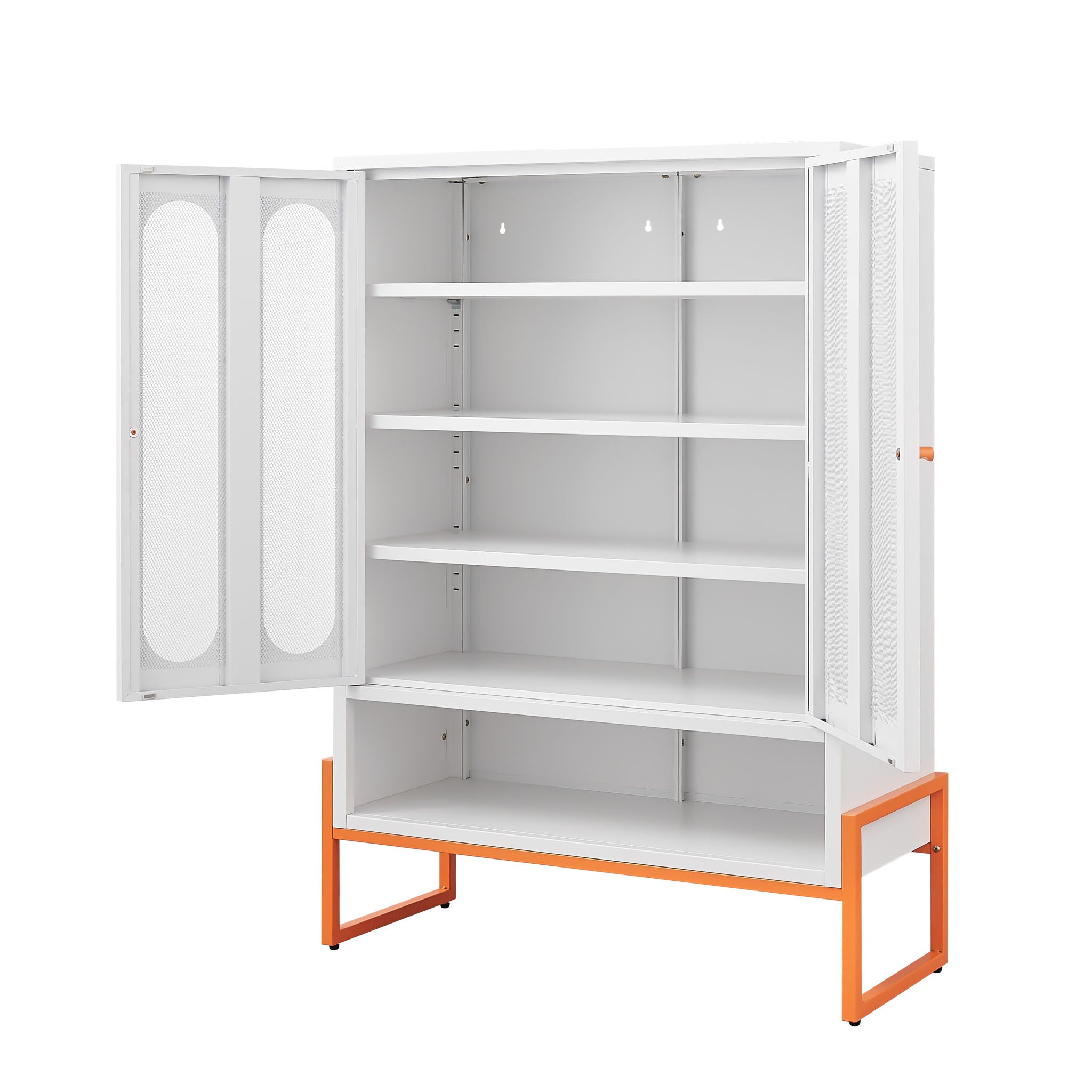 Modern Metal Shoe Cabinet With DoublebSided Doors And Adjustable Partitions by HouseOfZazla