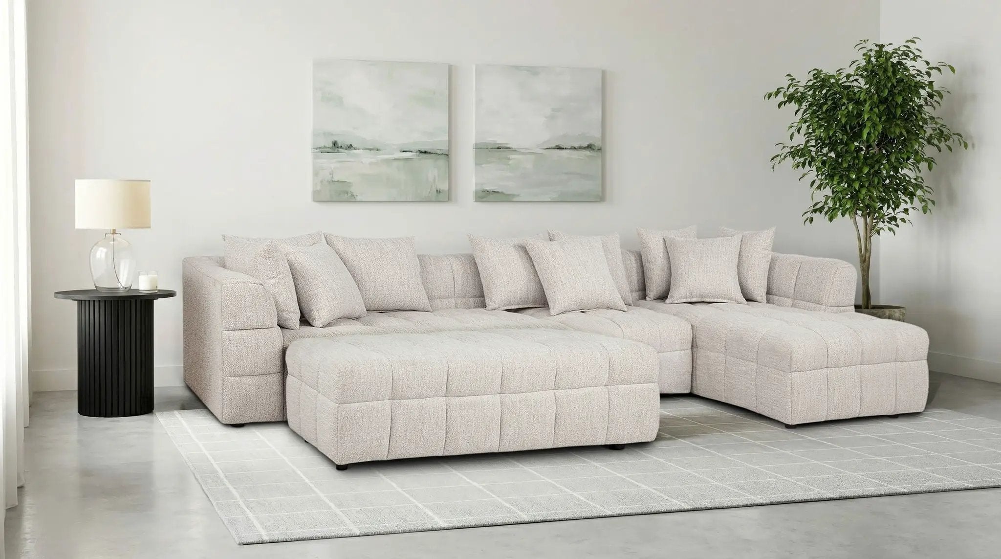 Amara Upholstered Ottoman by Unique Piece Furniture