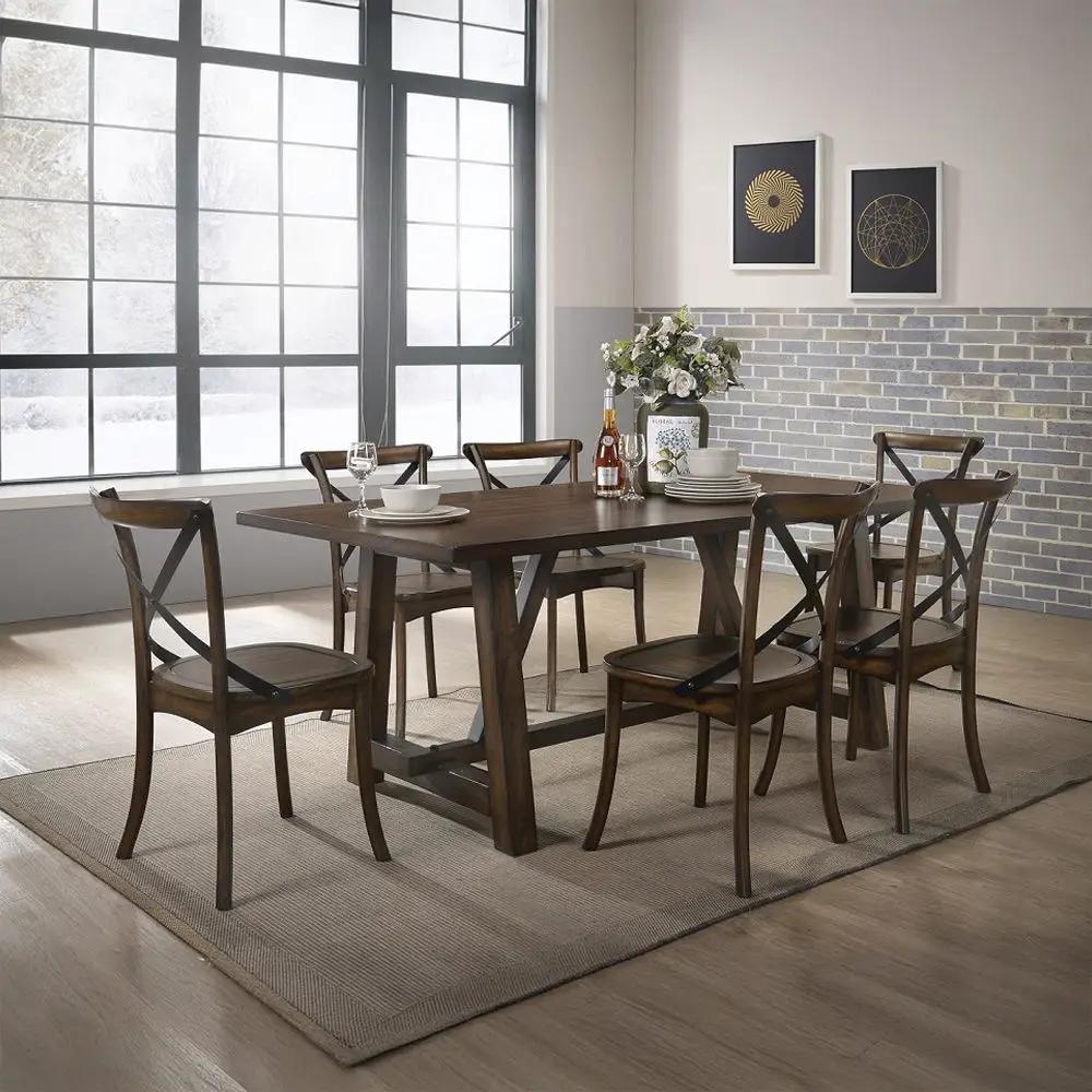Kaelyn - Side Chair (Set of 2) - Dark Oak & Black Metal by Unique Piece Furniture