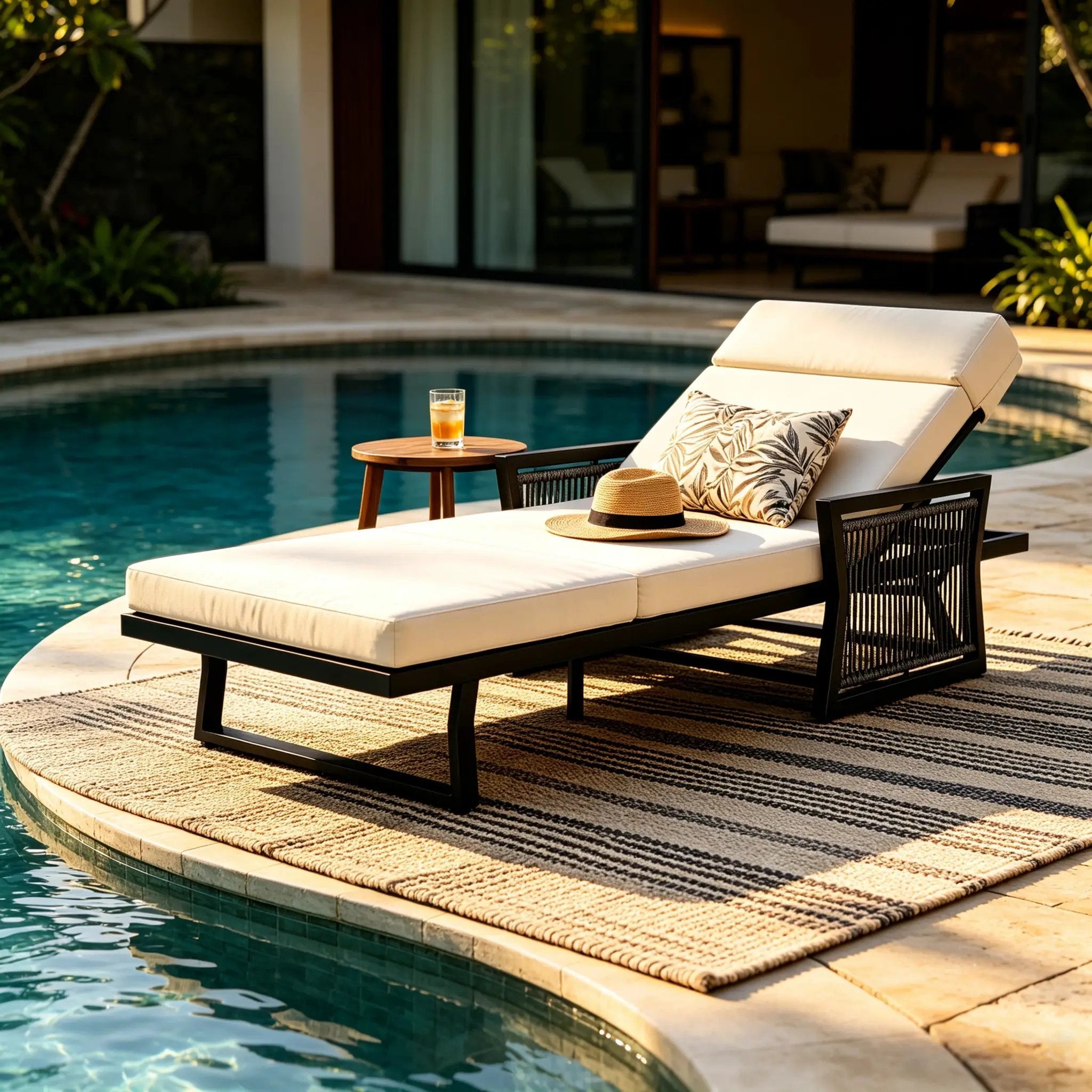 Black Mix Chaise Lounge Set by HouseOfZazla