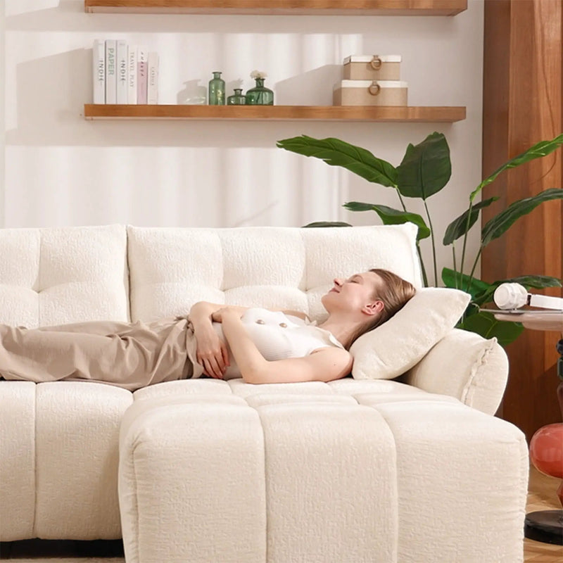 Sofa Set With Ottoman And Pillows, Textured, High Resilience Cushions by HouseOfZazla