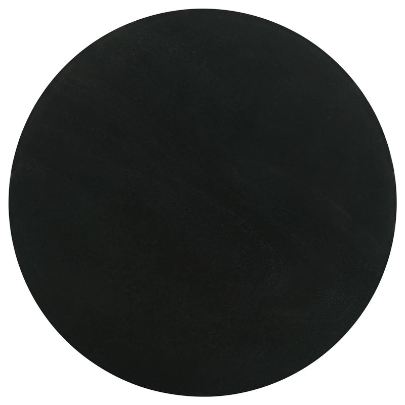 Dianella Round Pedestal Base Accent Side Table Black Stain by Unique Piece Furniture