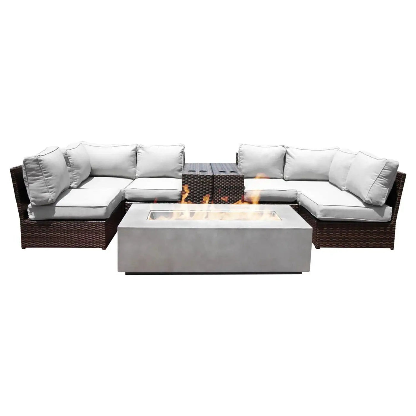 Outdoor Elegance Conversation Set With Fire Pit by Unique Piece Furniture
