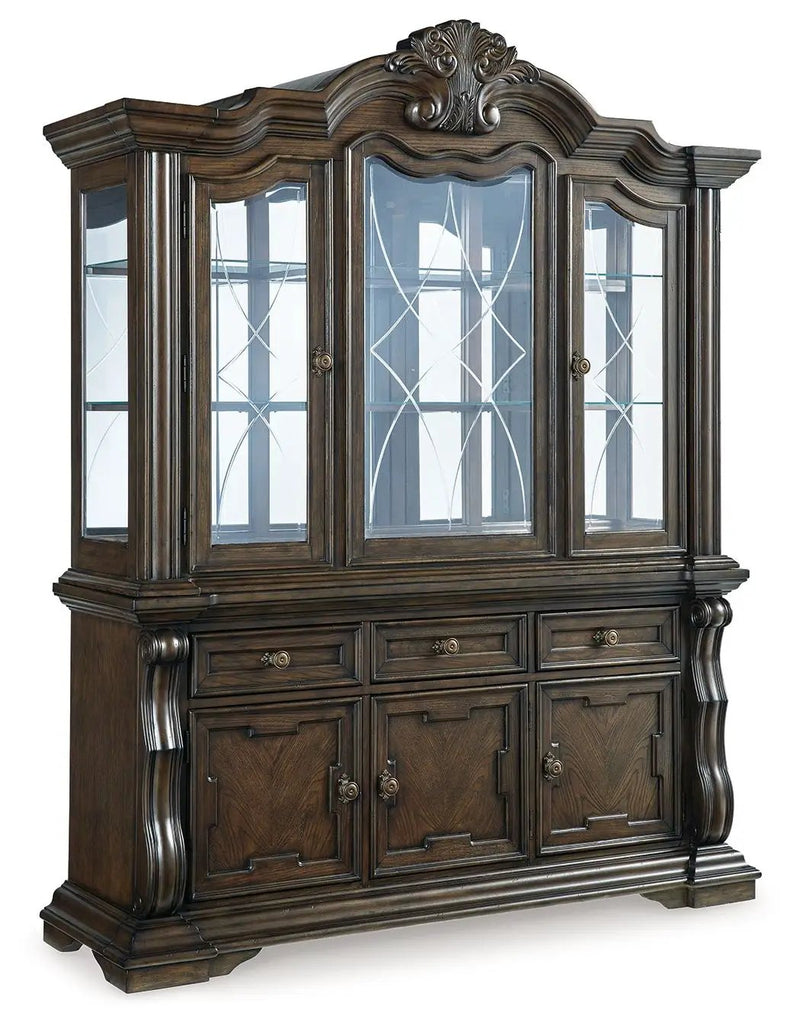 Maylee - Dining Buffet And Hutch - Dark Brown by Unique Piece Furniture