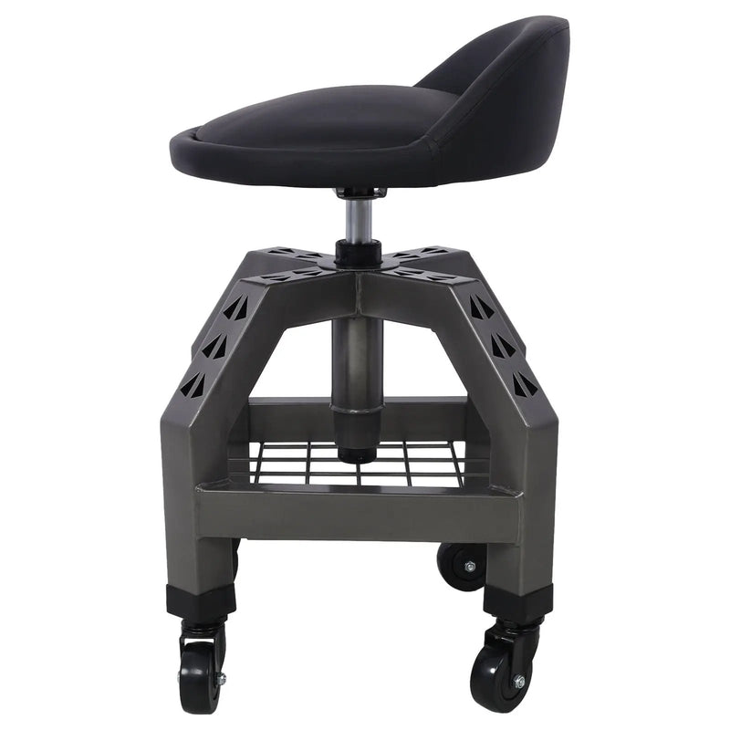 Pneumatic 360 Degree Swivel Stool, Mechanics Rolling Creeper Seat, Heavy Duty Rolling Mechanics Stool, Shop Stool With Casters by HouseOfZazla