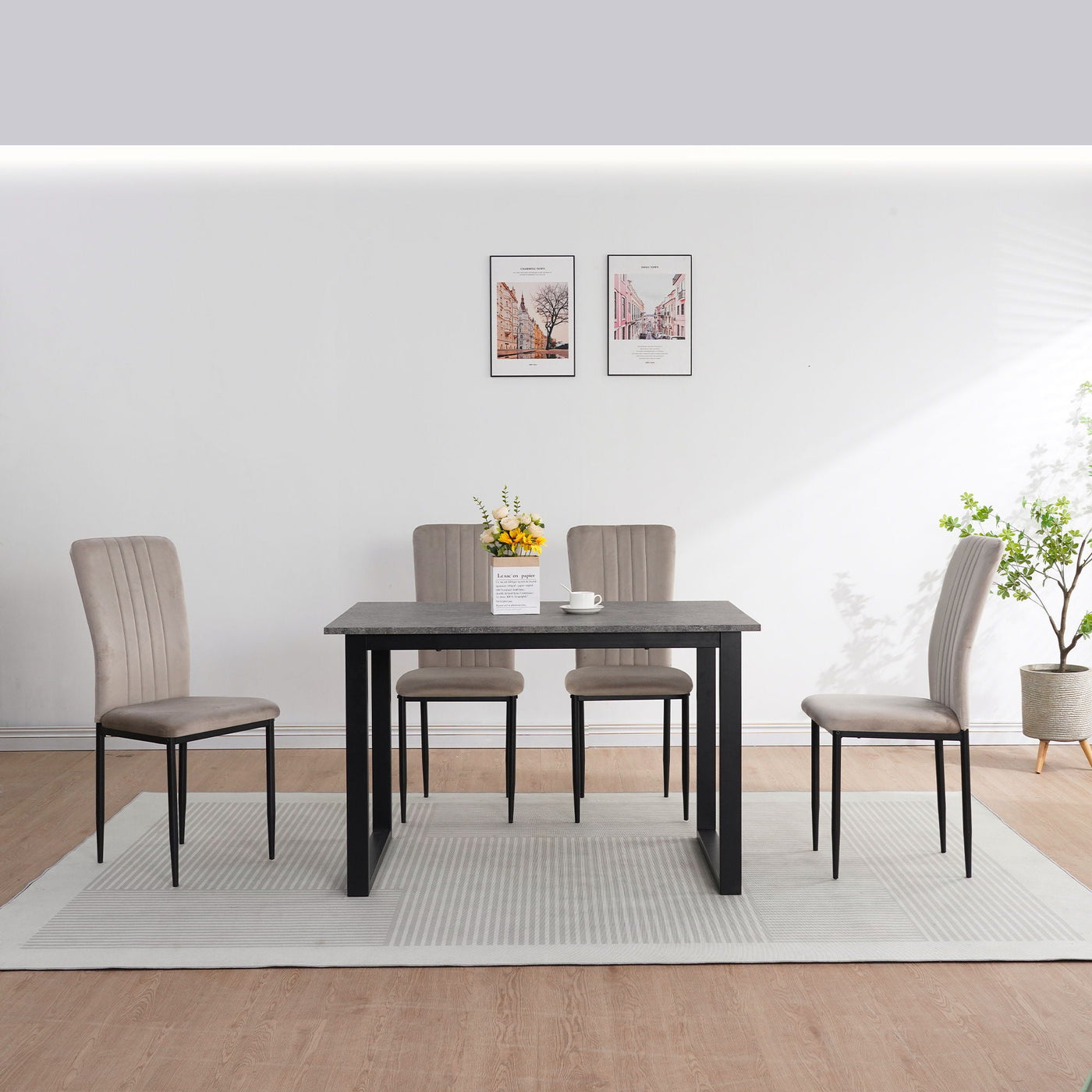 Velvet Dining Chairs For Dining Room (Set of 4) by Unique Piece Furniture