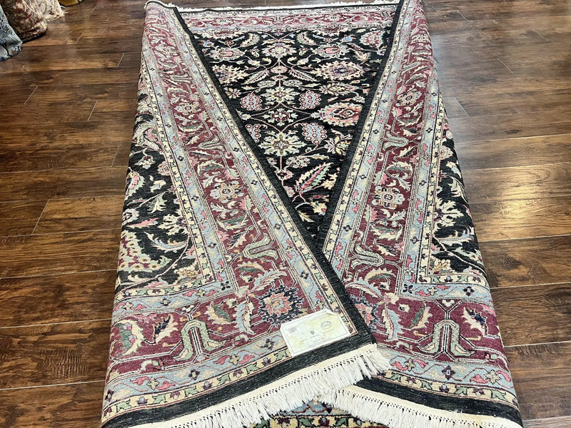 Indo Persian Rug 8x10, Nourison Carpet, Floral, Hand Knotted Vintage Wool Rug by Jewel Rugs