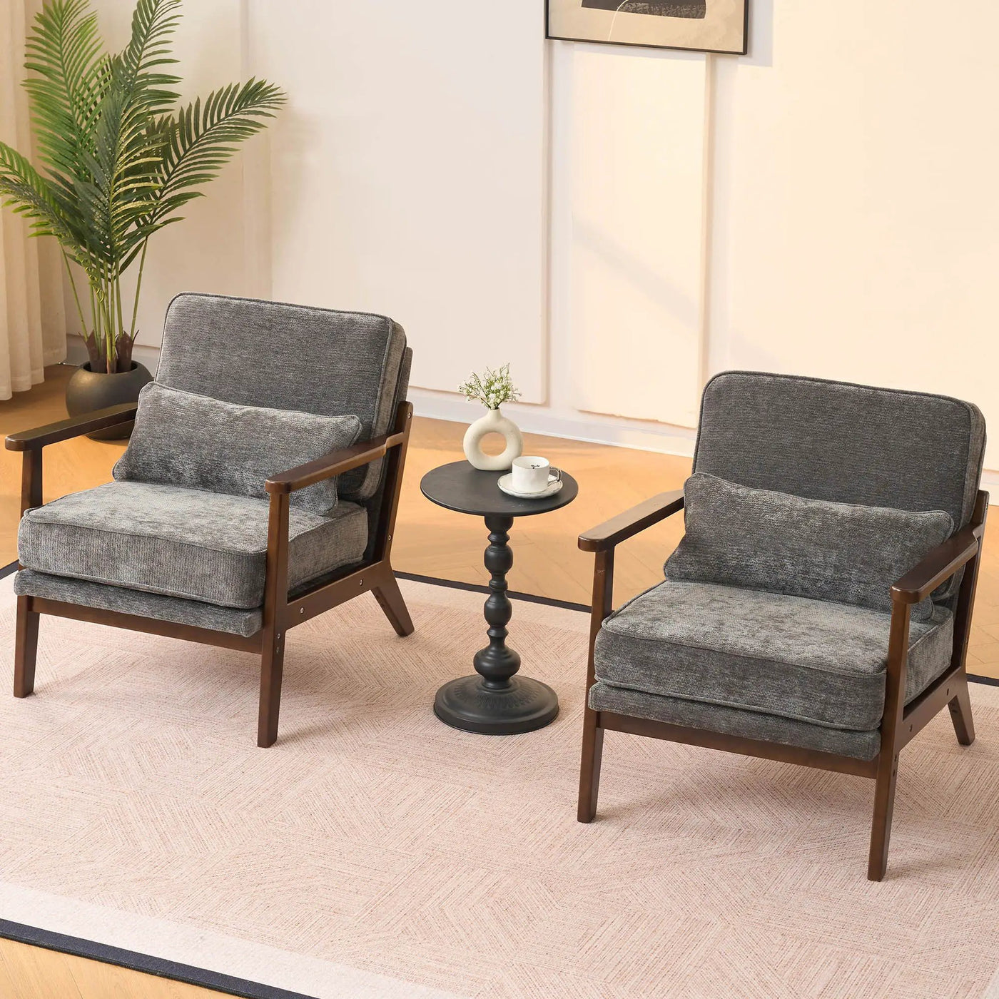 Living Room Chair With Lumbar Pillow by HouseOfZazla