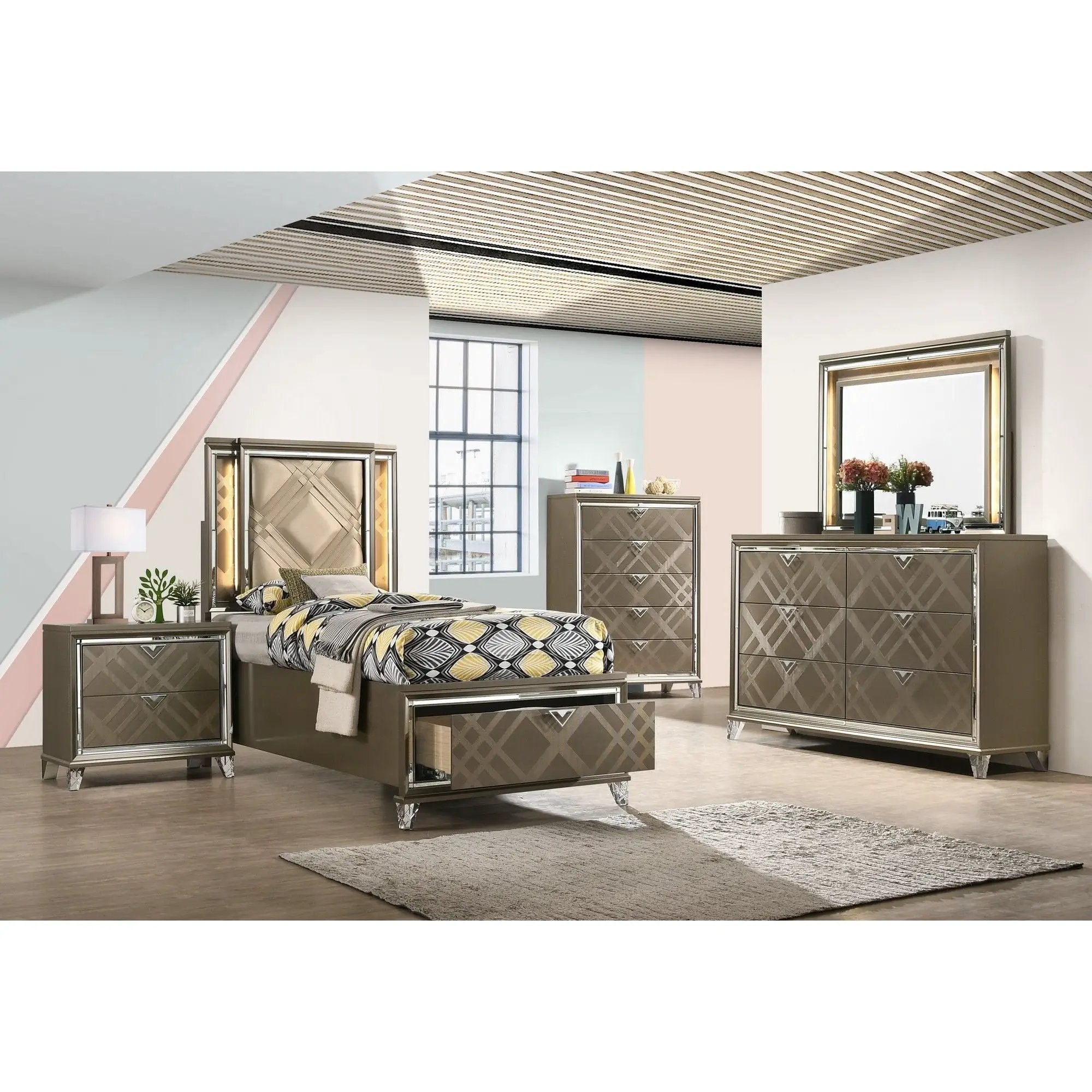 Skylar - Chest - Champagne by Unique Piece Furniture