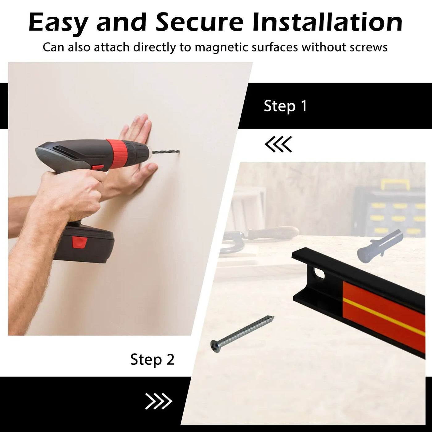 18 Inch Magnetic Tool Holder Strip with Mounting Screws by DirectDeals