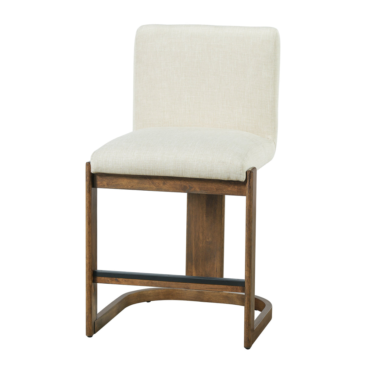 Modern Bar Stools Set of 2, 24" Solid Wood Counter Height Barstools, photo 7 of 9