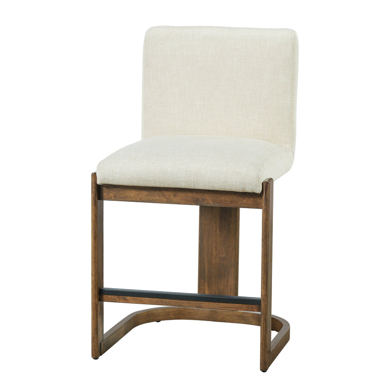 Modern Bar Stools Set of 2, 24" Solid Wood Counter Height Barstools, photo 7 of 9