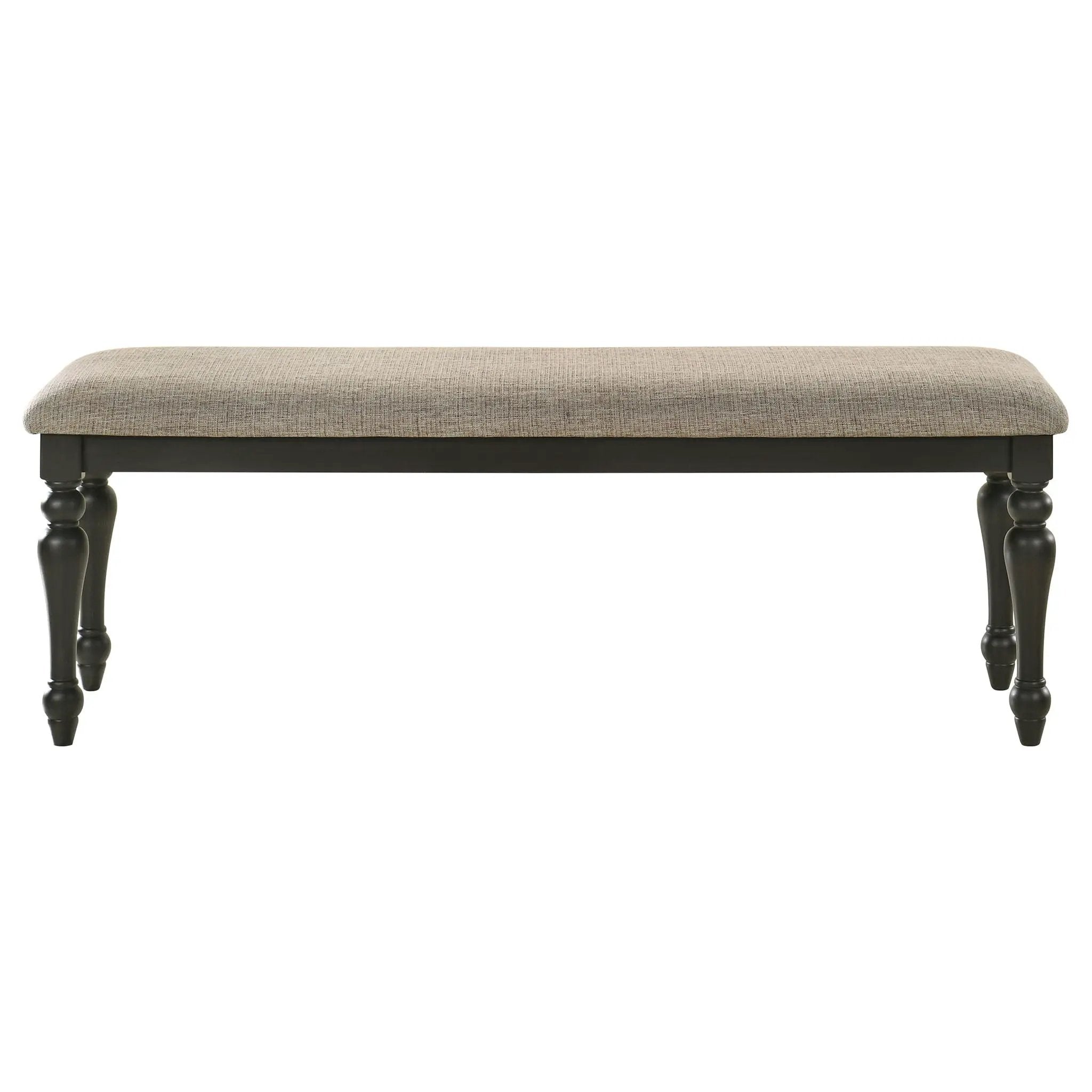 Kavita - Upholstered Dining Bench - Charcoal by HouseOfZazla
