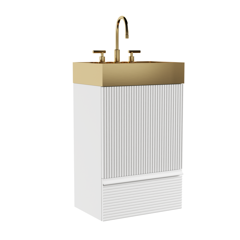 Gada 20" Striped Velvet Bathroom Vanity by HouseOfZazla