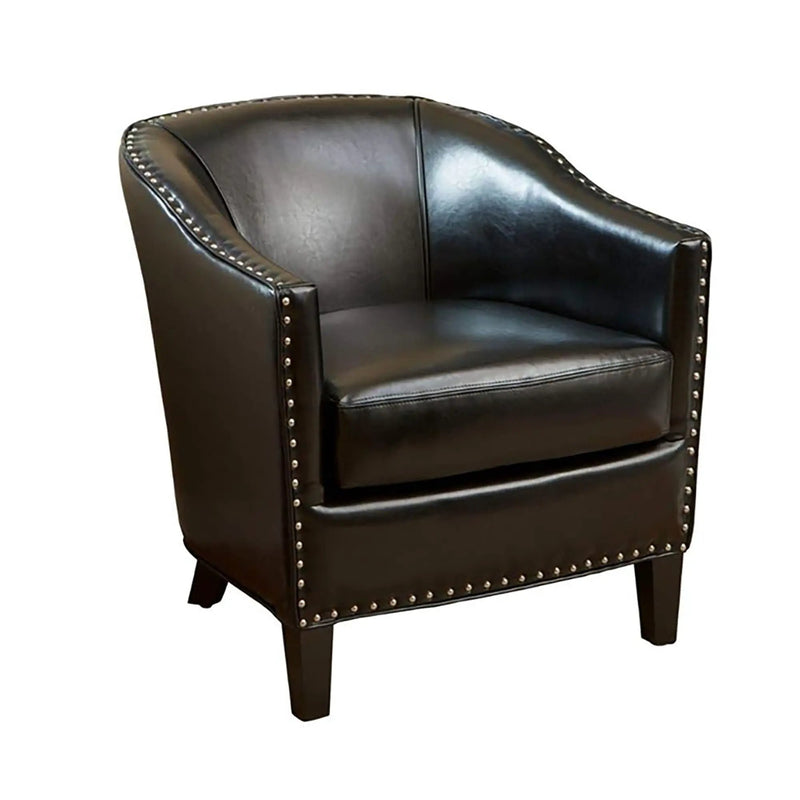 Enigmatica Upholstered Club Chair with Nailhead Trim by HouseOfZazla