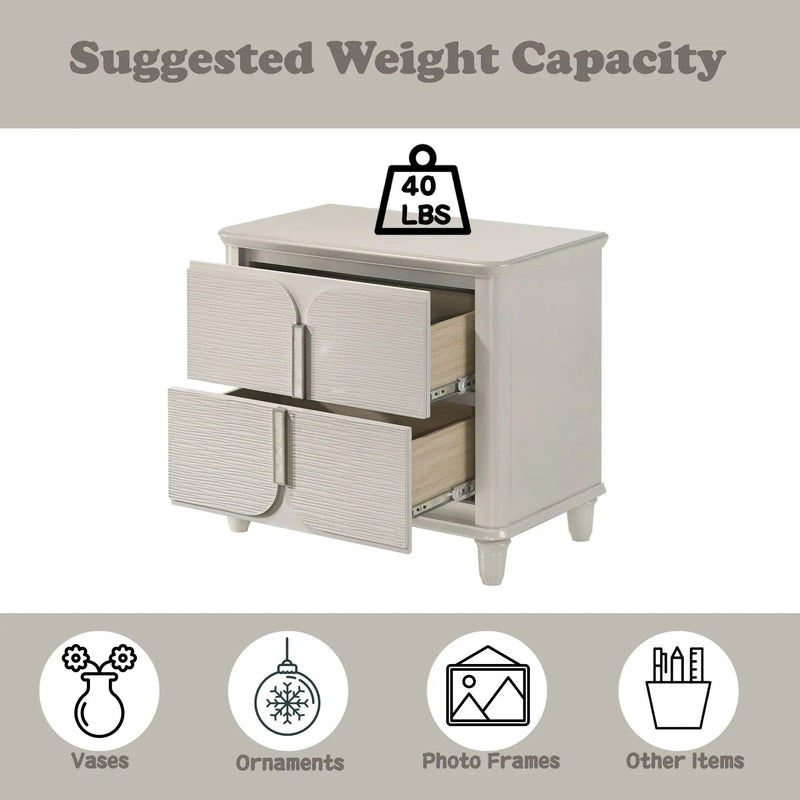 Laveda - Nightstand - White by Unique Piece Furniture