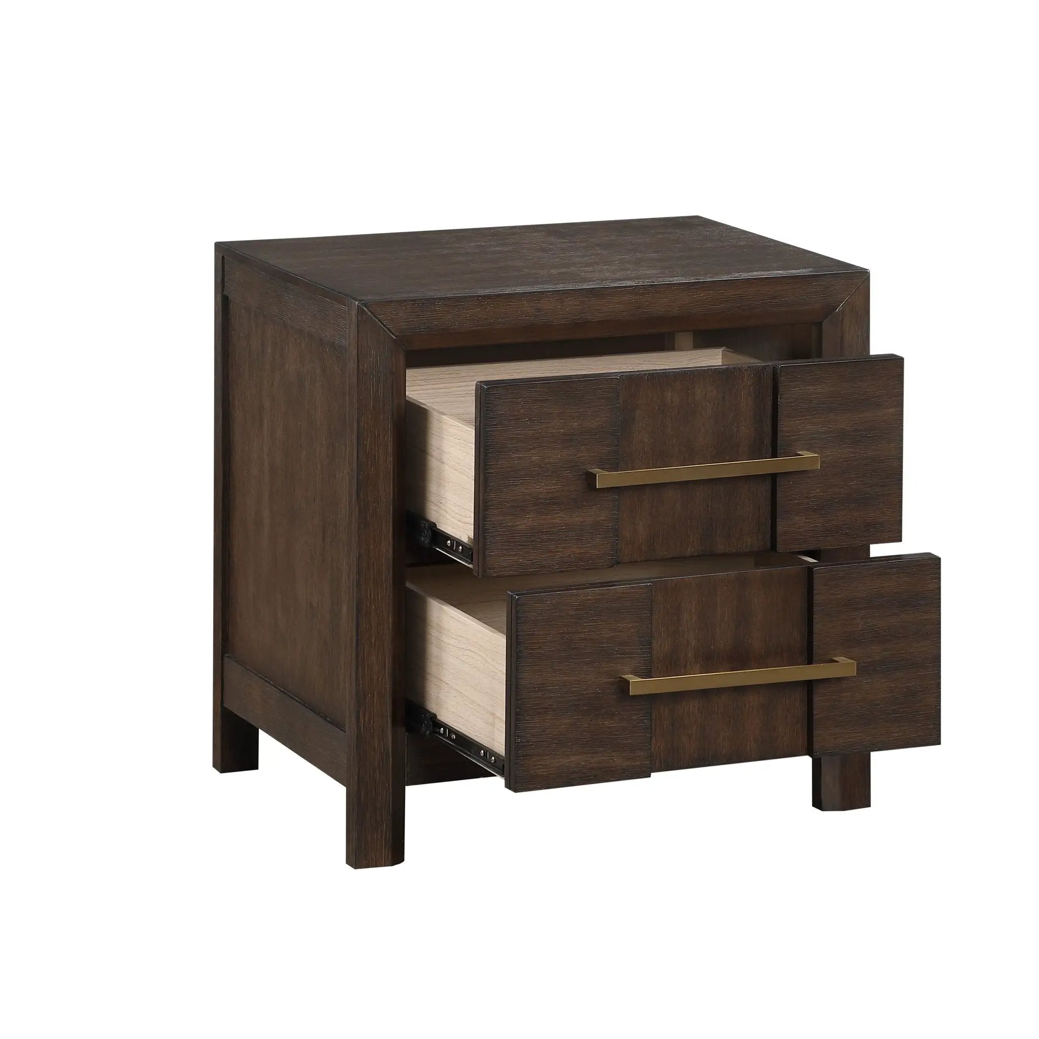Kenzo - 2 Drawer Nightstand - Walnut by HouseOfZazla