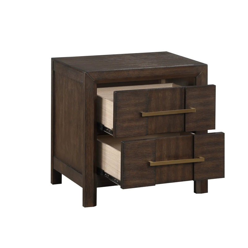 Kenzo - 2 Drawer Nightstand - Walnut by HouseOfZazla